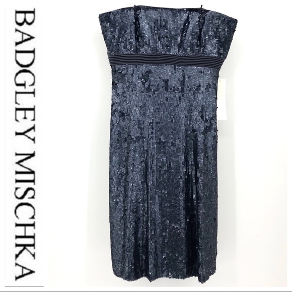 Badgley Mischka Dresses & Skirts - 💕SALE💕 NWT Badgley Mischica Blue Sequins Dress